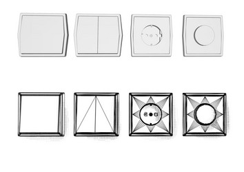 switch and socket vector image
