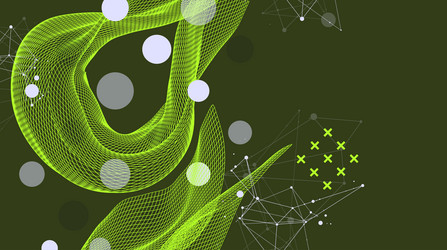 abstract wave is made in a frame style template vector image