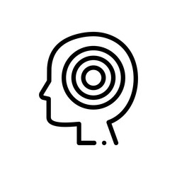 head icon thin linear style design isolated vector image