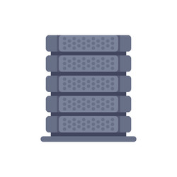 server rack storing digital information for data vector image