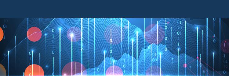 big data abstract digital futuristic wireframe vector image