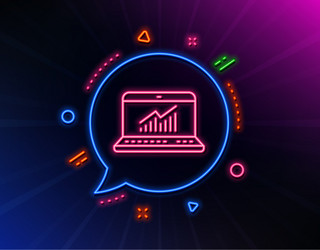 data analysis and statistics line icon computer vector image