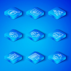 set line nft digital crypto art binary code vector image