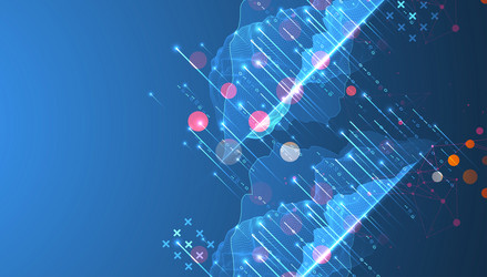 big data abstract digital futuristic wireframe vector image