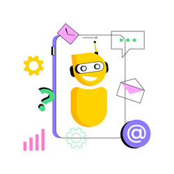 chatbot artificial intelligence abstract concept vector image