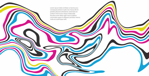 fluid background of multi-colored smooth lines vector image