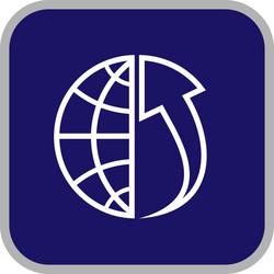 globe and array icon vector