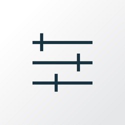 setting icon line symbol premium quality isolated vector image
