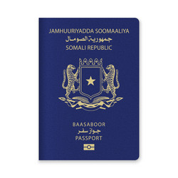 Somalia Passport Cover - Gold Emblem Vector Image