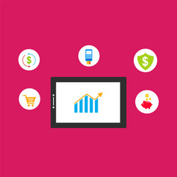 concept online and mobile payments for web page vector image