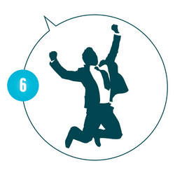 Man Jump Silhouette Royalty Free Vector Image Vectorstock