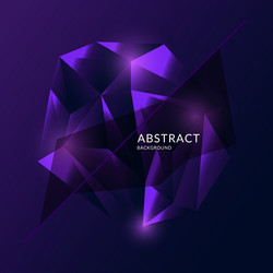low poly design abstract polygonal object vector image