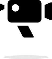 retro camera simple icon on white background vector image