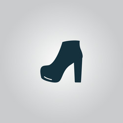 Woman shoe icon vector