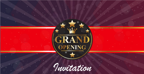 Grand Opening Ceremony invitation card template. 19626506 Vector