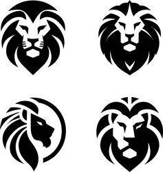 lion logo design symbol of strength and majesty Vector Image