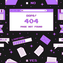 pattern with web browser window 404 error vector image