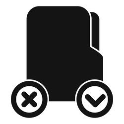 restricted file icon simple smart database vector image