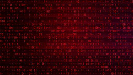 abstract red background with binary code malware vector image