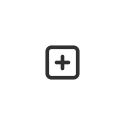 add or plus square button icon sign symbol web vector image
