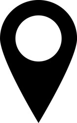 black map pointer simple flat icon vector image