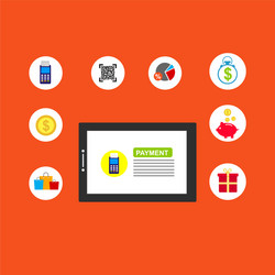 concept online and mobile payments for web page vector image