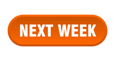 next week button rounded sign on white background vector image
