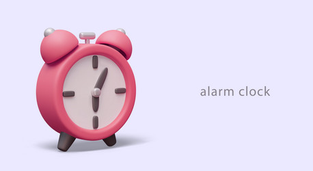 retro alarm clock model with analog dial vector image