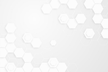 3d gradient white hexagonal background vector image
