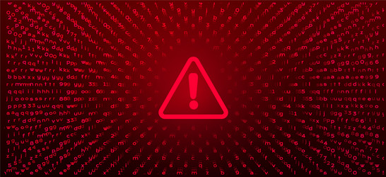 abstract red background with binary code malware vector image