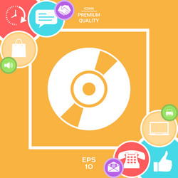 Cd dvd symbol icon Royalty Free Vector Image - VectorStock
