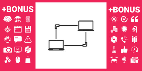 computer network data exchange transfer concept vector image