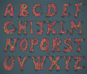 Hand drawn cartoon doodle font Royalty Free Vector Image