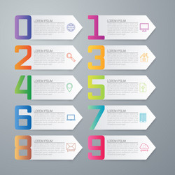 infographics ten options vector