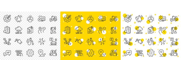 outline web3 mute sound and chemistry experiment vector