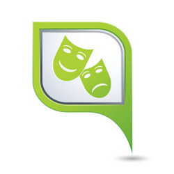 theater on green map pointer vector image