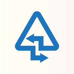 Triangle up and down arrow logo arrow Royalty Free Vector