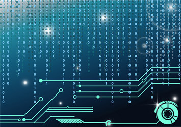 Digital Code Interface Technology vector image