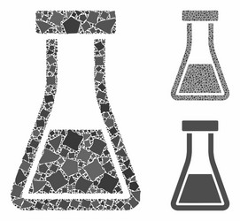 flask composition icon bumpy items vector image