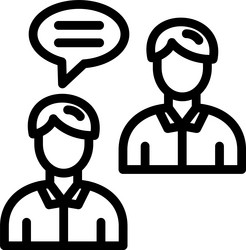 mentorship program linear style icon design vector image