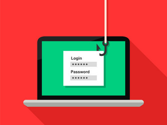Phishing Attack Hacker Stealing Password vector image