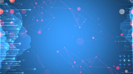 big data abstract digital futuristic wireframe vector image