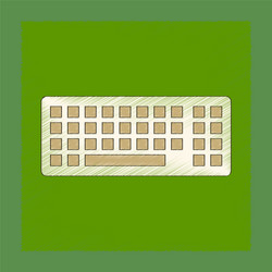 flat shading style icon computer keyboard vector image