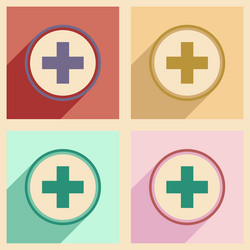 flat with shadow concept and mobile application vector image