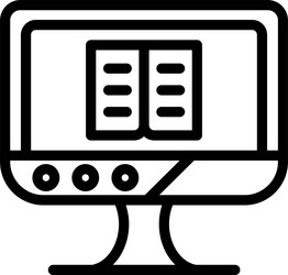 learning path linear style icon design vector image