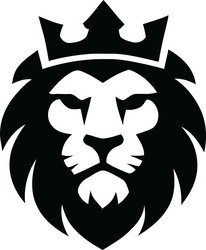 lion logo design symbol of strength and majesty Vector Image