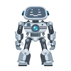 mighty android robot electronic artificial vector image