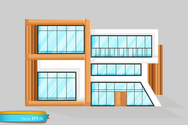 Modern house front view architecture facade Vector Image