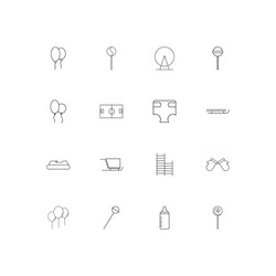 Baby kid and newborn linear thin icons set vector