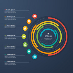 Circle Chart Data Visualization vector image